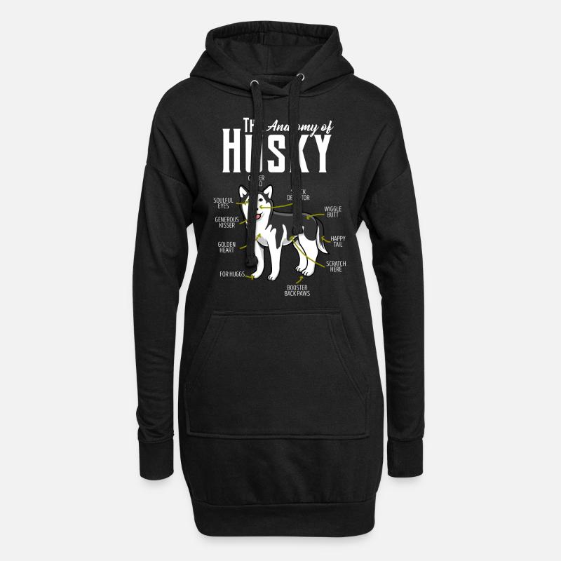 Husky - Hoodie-Kleid - Schwarz