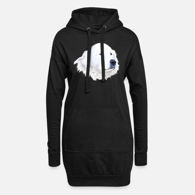 Pyrenäenberghund - Hoodie-Kleid - Schwarz