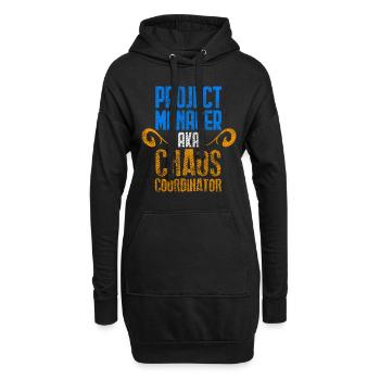 Projekt Manager Scrum Master Git Programmer - Hoodie-Kleid - Schwarz - Vorne