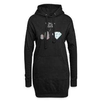 Geologie - Hoodie-Kleid - Schwarz - Vorne