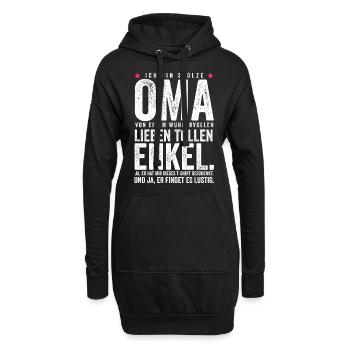 Oma Loading - Hoodie-Kleid - Schwarz - Vorne