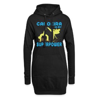 Capoeira arts martiaux combats danse Brésil cadeau - Sweat-shirt à capuche long Femme - noir - Devant