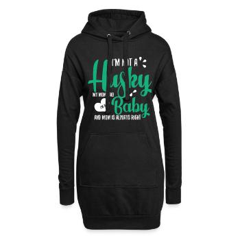 Husky - Sweat-shirt à capuche long Femme - noir - Devant