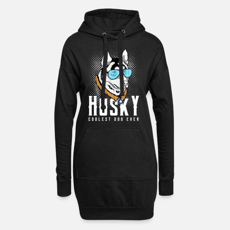 Husky - Hoodie-Kleid - Schwarz