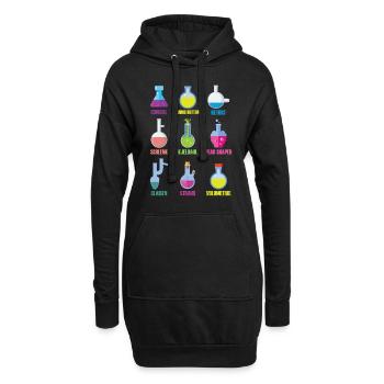 Laboratoire chimie chimie chimiste scientifique - Sweat-shirt à capuche long Femme - noir - Devant