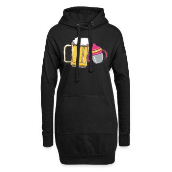 Werdender Vater Papa Schwangerschaft Geschenk - Hoodie-Kleid - Schwarz - Vorne