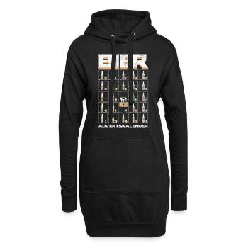 Bier Adventskalender Geschenkidee - Hoodie-Kleid - Schwarz - Vorne
