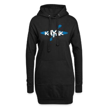 Cadeau de sports nautiques en kayak je canoë kayak kayakiste - Sweat-shirt à capuche long Femme - noir - Devant