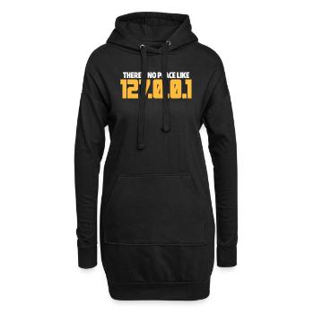 programmer - Hoodie Dress - black - Front