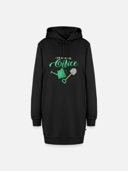 Garten - Hoodie-Kleid - Schwarz