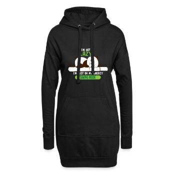 Panda - Hoodie-Kleid - Schwarz - Vorne
