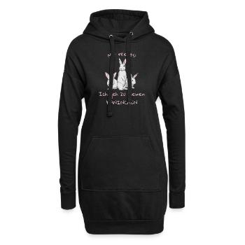 Mir reichts! Ich geh zu meinen Kaninchen - Hoodie-Kleid - Schwarz - Vorne
