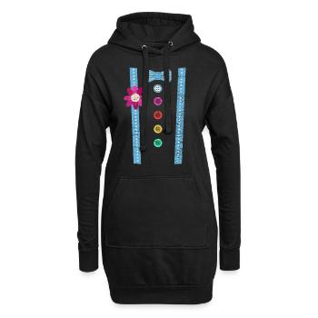 Costume de clown - Sweat-shirt à capuche long Femme - noir - Devant