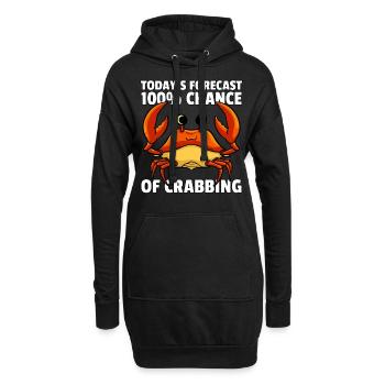 Cancer Crab Crab Crabfish disant - Sweat-shirt à capuche long Femme - noir - Devant