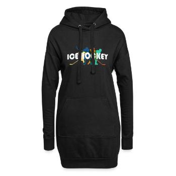 Fan de hockey sur glace Joueur de hockey sur glace hockey sur glace - Sweat-shirt à capuche long Femme - noir - Devant