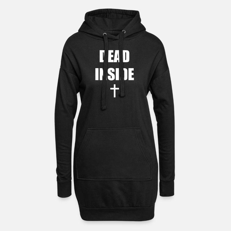 Dead Inside | Gothic Emo Depression Sad Sad - Hoodie Dress - black