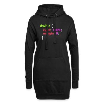 programmer - Hoodie Dress - black - Front