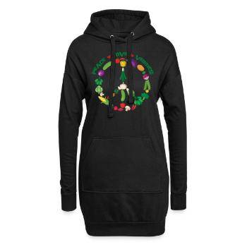 Agriculture paysanne - Sweat-shirt à capuche long Femme - noir - Devant