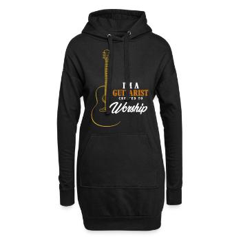 I am a guitarist created to worship,Gitarre Christ - Hoodie-Kleid - Schwarz - Vorne