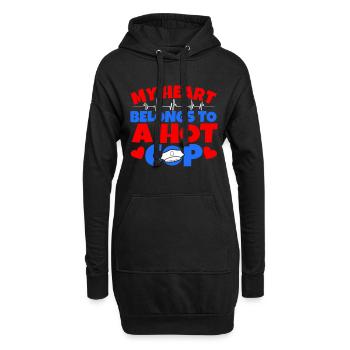 police - Sweat-shirt à capuche long Femme - noir - Devant