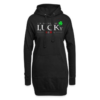 Poker - Hoodie-Kleid - Schwarz - Vorne