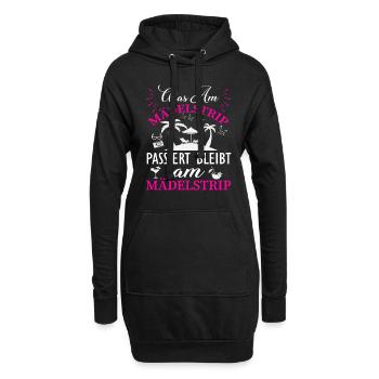 Mädelstrip Girls Trip Crew Mädelstour Mädelscrew - Hoodie-Kleid - Schwarz - Vorne