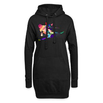 Ski - Sweat-shirt à capuche long Femme - noir - Devant