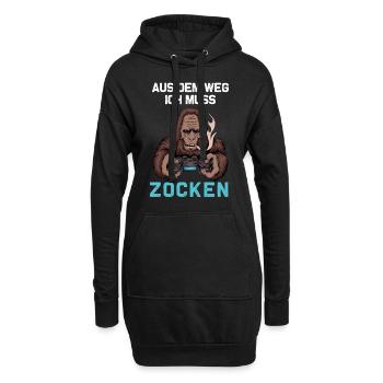 Aus dem Weg ich muss ZOCKEN Geschenk Zocker Gamer - Hoodie-Kleid - Schwarz - Vorne