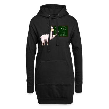 Professeur Lama Teacher - Sweat-shirt à capuche long Femme - noir - Devant