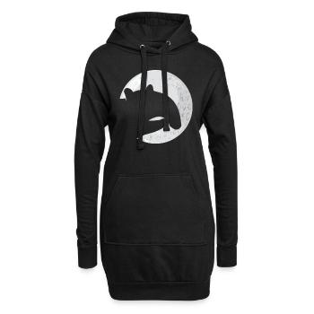 Tapir - Hoodie-Kleid - Schwarz - Vorne