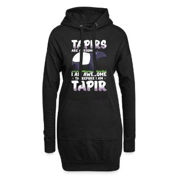 Tapir - Hoodie-Kleid - Schwarz - Vorne