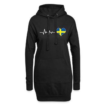 Suède - Sweat-shirt à capuche long Femme - noir - Devant