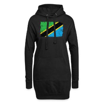 Tanzanie - Sweat-shirt à capuche long Femme - noir - Devant