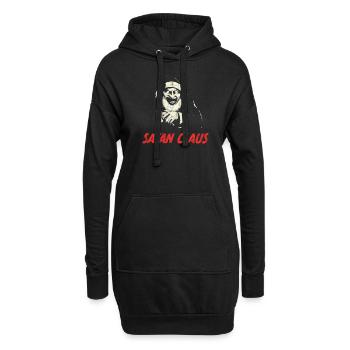 Satan Claus Anti Noël Noël Père Noël - Sweat-shirt à capuche long Femme - noir - Devant
