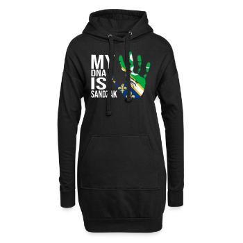 Sandzak, My DNA Is Sandzak, Sandzak Flag - Sweat-shirt à capuche long Femme - noir - Devant