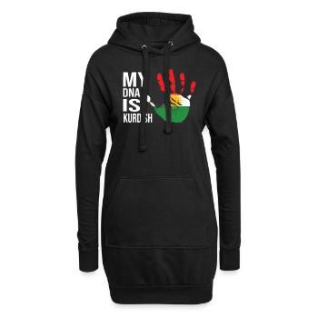 Drapeau du Kurdistan, mon ADN est kurde, kurde cool - Sweat-shirt à capuche long Femme - noir - Devant