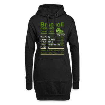 brocoli - Sweat-shirt à capuche long Femme - noir - Devant