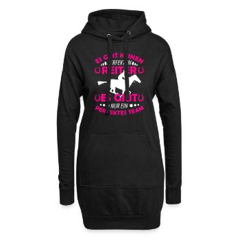 Reiter Spruch Lustig Reiten - Hoodie-Kleid - Schwarz - Vorne