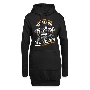 Eisenbahn Beruf - Hoodie-Kleid - Schwarz - Vorne