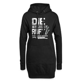 Mechaniker Garage - Hoodie-Kleid - Schwarz - Vorne