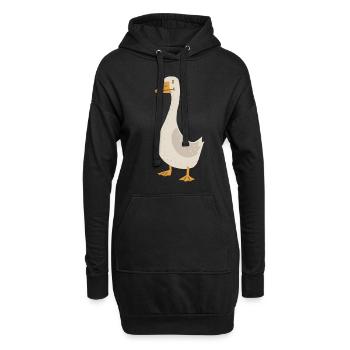 Oie (derpy) - Sweat-shirt à capuche long Femme - noir - Devant