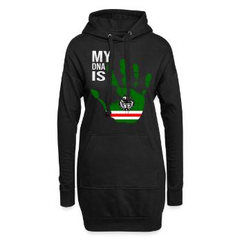 Drapeau tchétchène, Mon ADN est la Tchétchénie, Drapeau tchétchène - Sweat-shirt à capuche long Femme - noir - Devant