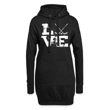 Eishockey - Hoodie-Kleid - Schwarz - Vorne