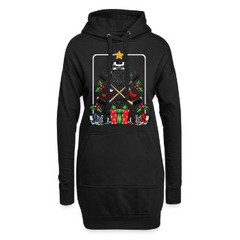 Eishockey - Hoodie-Kleid - Schwarz - Vorne