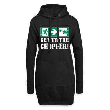 Get To The Chopper! - Hoodie-Kleid - Schwarz - Vorne