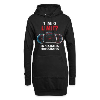 Limite de vitesse les automobilistes excès de vitesse accélèrent les caméras - Sweat-shirt à capuche long Femme - noir - Devant