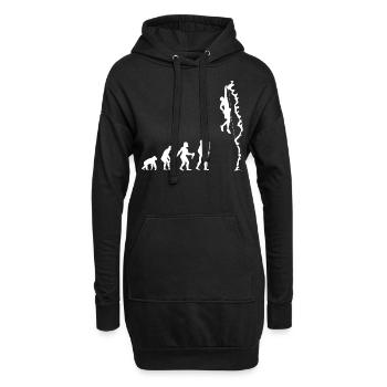 Klettern Bouldern Sportklettern Berge Geschenk - Hoodie-Kleid - Schwarz - Vorne