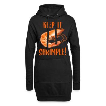 Gardez-le crevettes! Amateurs de fruits de mer - Sweat-shirt à capuche long Femme - noir - Devant