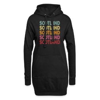 Schottland - Hoodie-Kleid - Schwarz - Vorne
