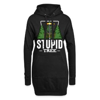 Frisbee - Hoodie-Kleid - Schwarz - Vorne